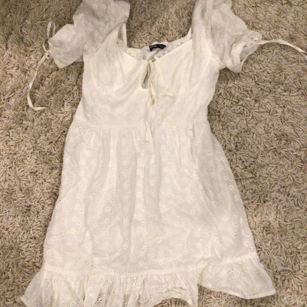 White eyelet dress